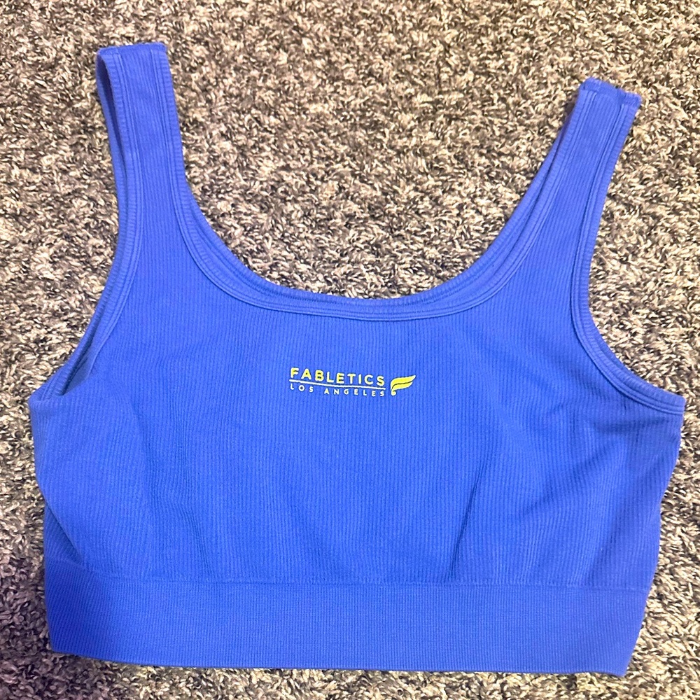 Fabletics Blue Crop top/Sports bra